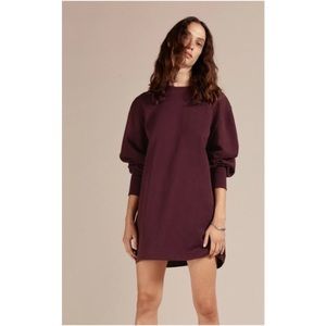 ZARA BURGUNDY COMBINATION SWEATSHIRT
